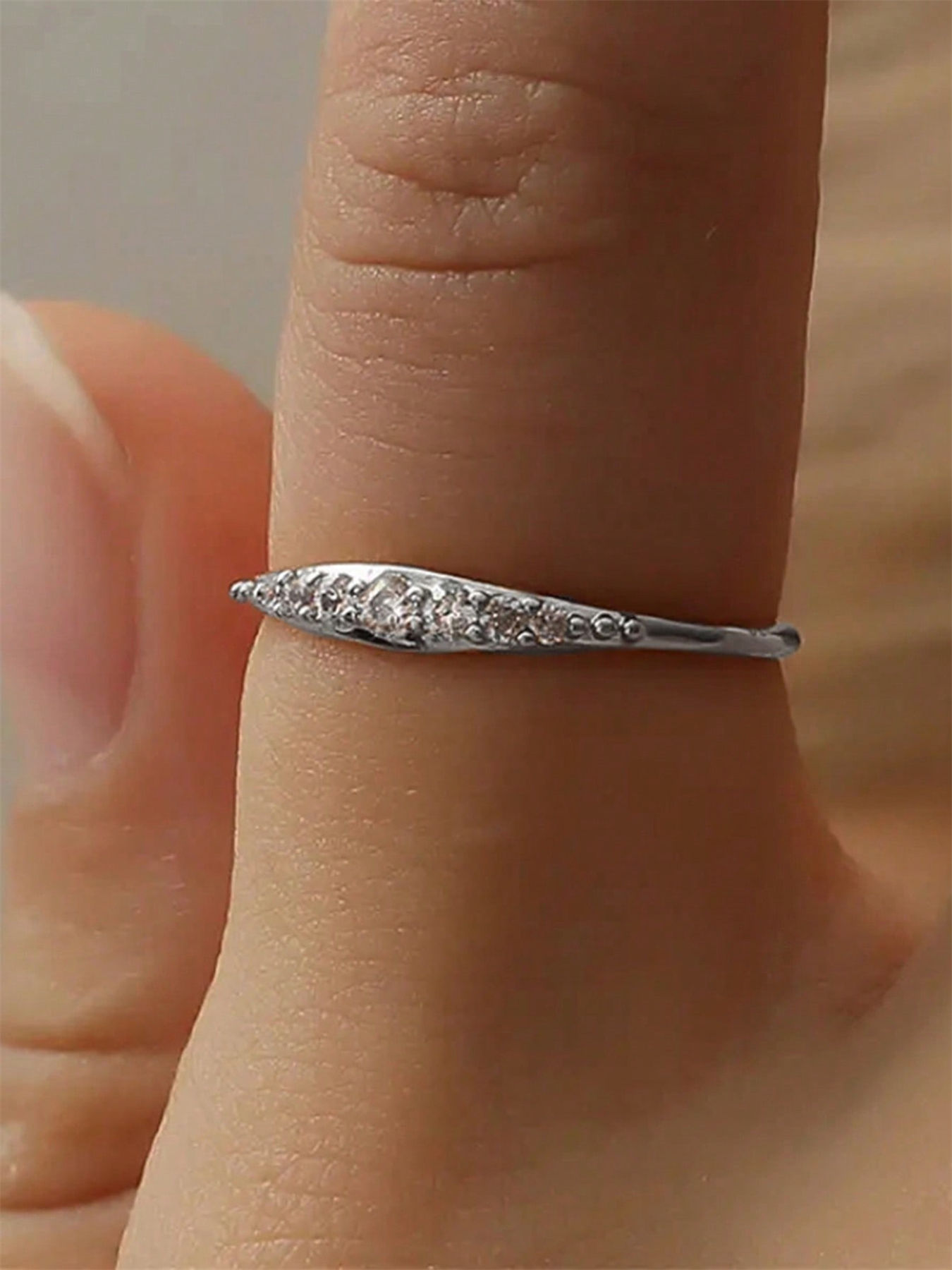 1 Pc Classical Cubic Zirconia Ring For Women For Valentine's Day Gift Wedding Anniversary Party Engagement Jewelry_voghion.com