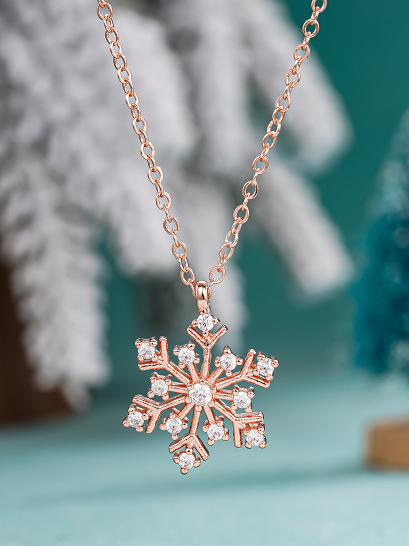 Gorgeous Cubic Zirconia Necklace Pendant For Women Christmas Gift Wedding Anniversary Jewelry_voghion.com